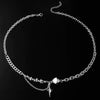 Titanium Steel Cross Clavicle Chain Jewelry With Geometric Pattern And Electroplating Design Unisex