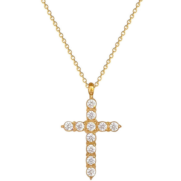Titanium Steel Cross Geometric Fashion Electroplated Unisex Necklace