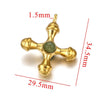 Titanium Steel Cross Pendant Clavicle Chain With Natural Tiger Eye Stone Light Luxury Retro Style