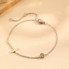 Titanium Steel Cross With Diamond Women's Anklet Jewelry
