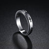 Titanium Steel Crossshaped Rotatable Stressreducing Ring With Animal And Zodiac Styling And Seiko Design For Women