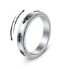 Titanium Steel Crossshaped Rotatable Stressreducing Ring With Animal And Zodiac Styling And Seiko Design For Women