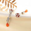 Titanium Steel Crown Pattern Electroplated Women's Ear Bone Nail