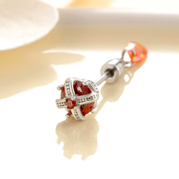 Titanium Steel Crown Pattern Electroplated Women's Ear Bone Nail