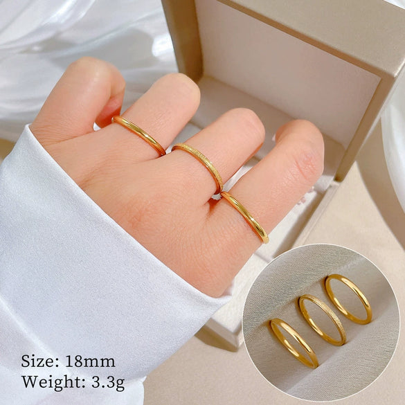 Titanium Steel Crown Pattern Minimalist Style Polished Unisex Ring