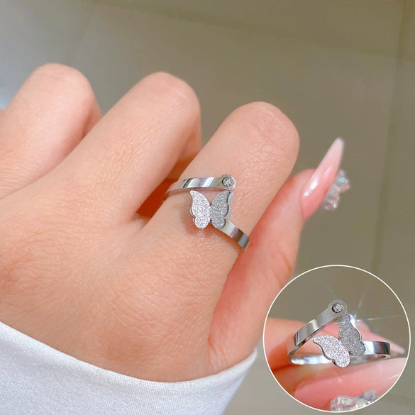 Titanium Steel Crown Pattern Minimalist Style Polished Unisex Ring
