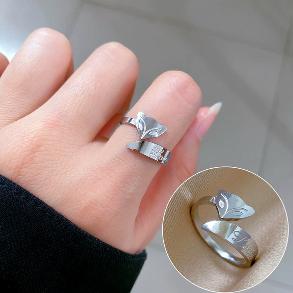Titanium Steel Crown Pattern Minimalist Style Polished Unisex Ring