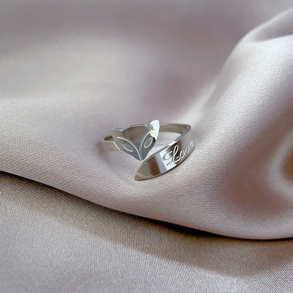 Titanium Steel Crown Pattern Unisex Simple Polishing Disco Ring