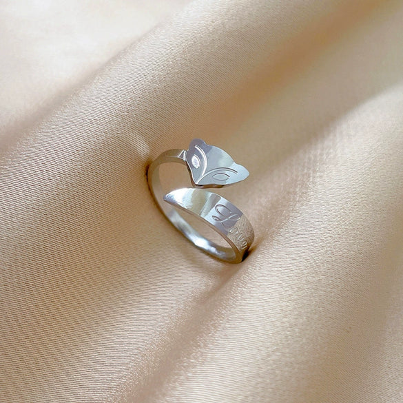 Titanium Steel Crown Pattern Unisex Simple Polishing Disco Ring