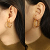316L Stainless Steel Cshaped Electroplated Geometric Exaggerated Light Luxury Earrings For Women