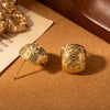 Titanium Steel Cshaped Geometric Women's Earrings With Electroplating And Simple Style