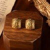 Titanium Steel Cshaped Geometric Women's Earrings With Electroplating And Simple Style