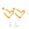 Titanium Steel Cshaped Retro Hollow Earrings With Geometric Design And Electroplating Treatment
