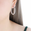 Titanium Steel Cshaped Retro Hollow Earrings With Geometric Design And Electroplating Treatment