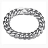 Titanium Steel Cuban Chain Bracelet Polished With Geometric And Cartoon Characters Pattern For Men
