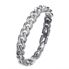 Titanium Steel Cuban Chain Bracelet Polished With Geometric And Cartoon Characters Pattern For Men