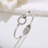 Titanium Steel Daisy Round Diamond Set Women's Bracelet