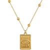 Titanium Steel Devil's Eye Geometric Fashion Electroplated Unisex Necklace