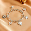 Titanium Steel Devil's Eye Love Water Drops Bell Pattern Jewelry Set For Women
