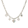Titanium Steel Devil's Eye Love Water Drops Bell Pattern Jewelry Set For Women