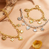 Titanium Steel Devil's Eye Love Water Drops Bell Pattern Jewelry Set For Women
