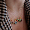 Titanium Steel Devil's Eye Necklace Electroplated Ochain Colorful Style