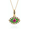 Titanium Steel Devil's Eye Necklace Electroplated Ochain Colorful Style