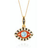 Titanium Steel Devil's Eye Necklace Electroplated Ochain Colorful Style