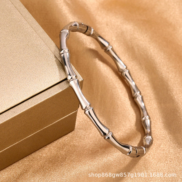 Titanium Steel Diamond Bracelet For Female Fashion Simple With Polishing