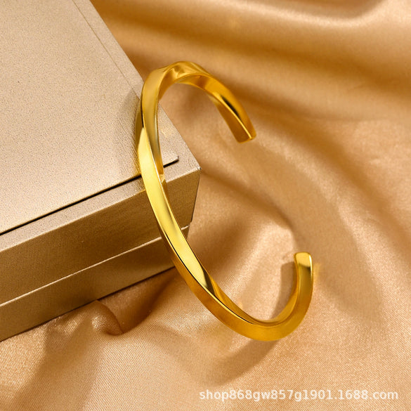 Titanium Steel Diamond Bracelet For Female Fashion Simple With Polishing