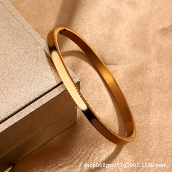 Titanium Steel Diamond Bracelet For Female Fashion Simple With Polishing