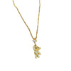 Titanium Steel Diamond Geometric Bear Women's Lucky Ins Cyber Red Clavicle Necklace