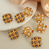 316L Stainless Steel Diamond Pearl Earrings Retro Antique Fashion Electroplating