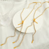 316L Stainless Steel Diamondencrusted Zipper Long Necklace For Women Cold Style Electroplated
