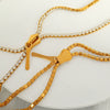 316L Stainless Steel Diamondencrusted Zipper Long Necklace For Women Cold Style Electroplated