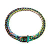 Titanium Steel Dog Chain Metal Collar Antibite Sixsided Grinding Polishing Vacuum Plating