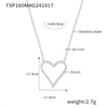316L Stainless Steel Double Layer Love Inlaid Zircon Clavicle Necklace Bracelet Pvd Gold Plated Niche Style