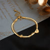 Titanium Steel Double Layer Stacked Love English Letter Electroplated Women's Bracelet