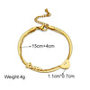 Titanium Steel Double Layer Stacked Love English Letter Electroplated Women's Bracelet