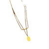 Titanium Steel Double Layer Wafer Necklace With Electroplating Geometric And Cartoon Style