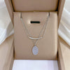 Titanium Steel Double Layer Wafer Necklace With Electroplating Geometric And Cartoon Style