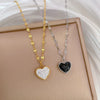 Titanium Steel Double Sided Love Furnace Necklace With Geometric Pattern And Electroplating Process For Unisex