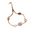 Titanium Steel Doublelayer Bracelet And Anklet With Hollow Butterfly Cartoon Style Electroplated