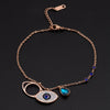 Titanium Steel Doublelayer Bracelet And Anklet With Hollow Butterfly Cartoon Style Electroplated