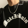 Titanium Steel Doublelayer Hiphop Unisex Clavicle Chain With Geometric Design And Electroplating Treatment Snake Bone Chain
