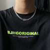 Titanium Steel Doublelayer Hiphop Unisex Clavicle Chain With Geometric Design And Electroplating Treatment Snake Bone Chain