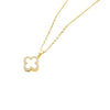 Titanium Steel Doublesided Clover Necklace With Zircon Inlay Electroplated Light Luxury Niche Design Jewelry For Women