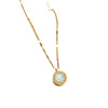 Titanium Steel Doublesided Fritillaria Furnace Real Gold Electroplated Cartoon Geometric Female Necklace