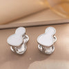Titanium Steel Doublesided Gourd Geometric Light Luxury Electroplated Women's Earrings