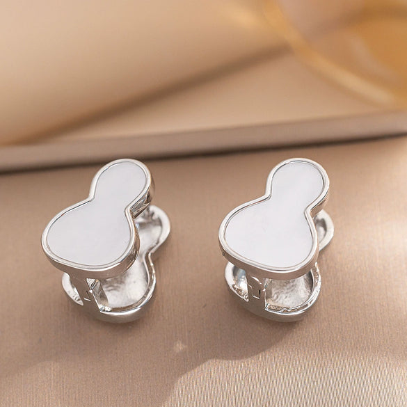 Titanium Steel Doublesided Gourd Geometric Light Luxury Electroplated Women's Earrings